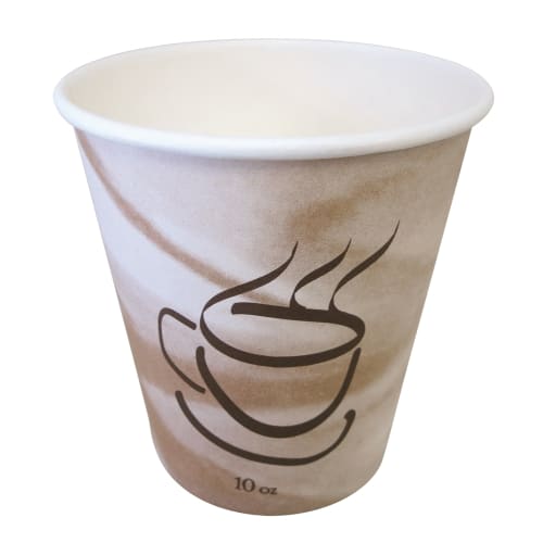 Gogo Coffee Design Squat Paper Hot Cup 10oz, Unwrapped